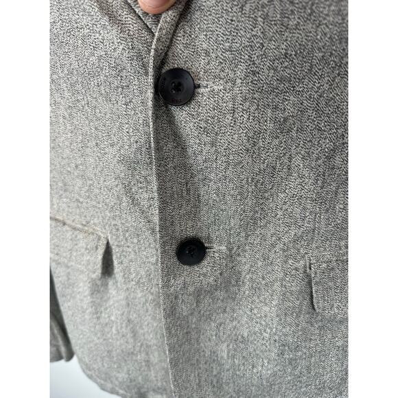 Rag & Bone Blazer Cotton Linen Blend Grey Heather Size 38 Preppy Office Designer - Picture 12 of 13